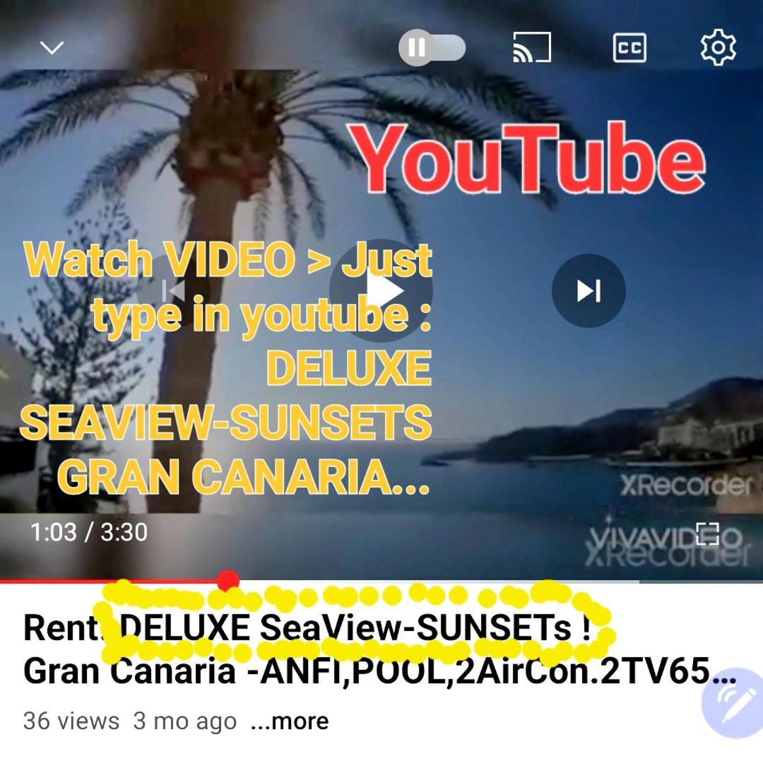 Deluxe Seaview-Sunsets !Transfe-R Inc! Pool,2Aircond,2Tv65",600Mb Dishwasher,,2 Beaches,Anfi-View Apartment Patalavaca Exterior photo