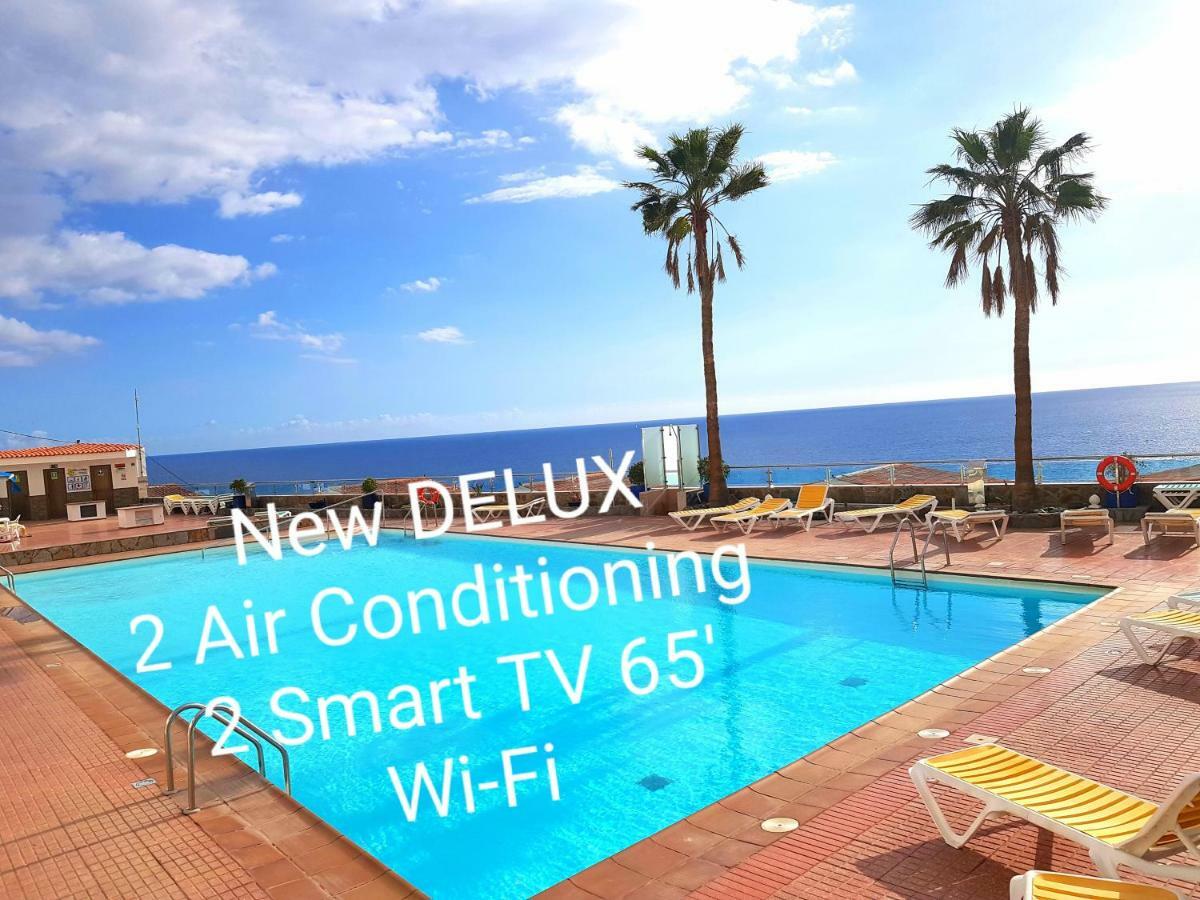 Deluxe Seaview-Sunsets !Transfe-R Inc! Pool,2Aircond,2Tv65",600Mb Dishwasher,,2 Beaches,Anfi-View Apartment Patalavaca Exterior photo